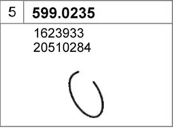 Juego de montaje, silenciador ASSO 599.0235