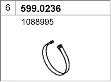Juego de montaje, silenciador ASSO 599.0236