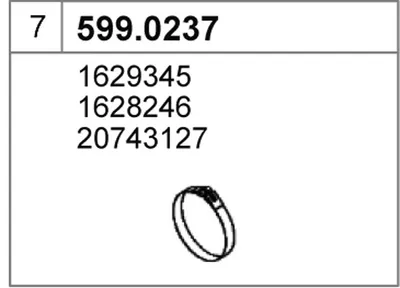 Juego de montaje, silenciador ASSO 599.0237
