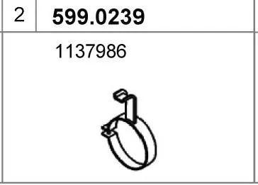 Juego de montaje, silenciador ASSO 599.0239