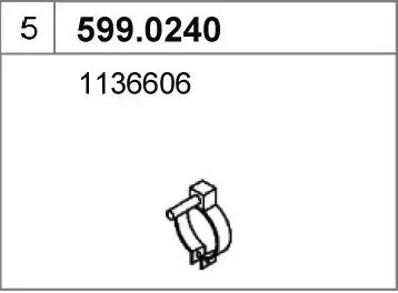 Juego de montaje, silenciador ASSO 599.0240