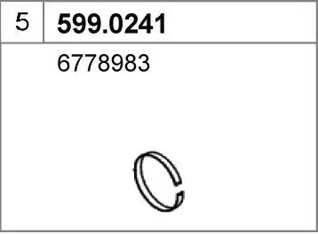 Juego de montaje, silenciador ASSO 599.0241