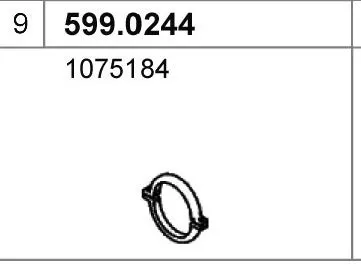 Juego de montaje, silenciador ASSO 599.0244