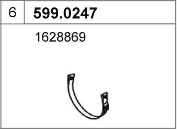 Juego de montaje, silenciador ASSO 599.0247