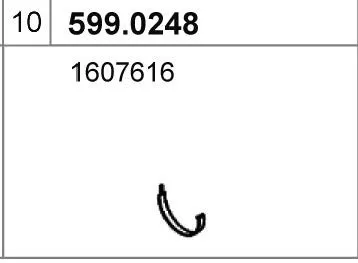 Juego de montaje, silenciador ASSO 599.0248