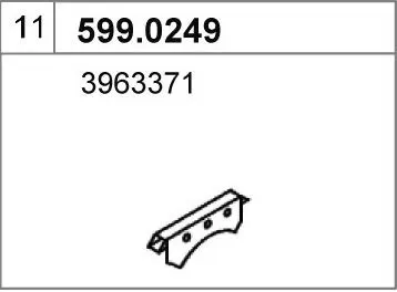 Juego de montaje, silenciador ASSO 599.0249