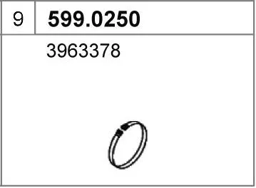 Juego de montaje, silenciador ASSO 599.0250