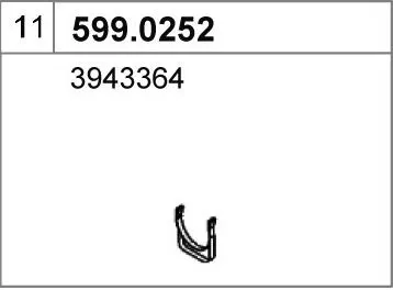 Juego de montaje, silenciador ASSO 599.0252
