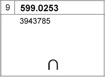 Juego de montaje, silenciador ASSO 599.0253