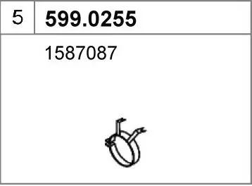 Juego de montaje, silenciador ASSO 599.0255