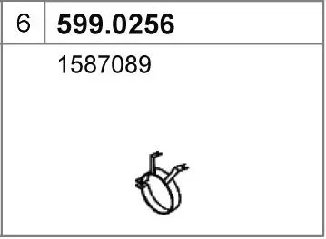 Juego de montaje, silenciador ASSO 599.0256