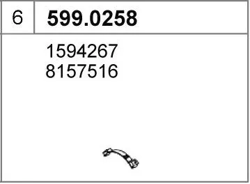 Juego de montaje, silenciador ASSO 599.0258