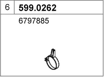 Juego de montaje, silenciador ASSO 599.0262