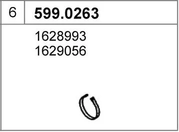 Juego de montaje, silenciador ASSO 599.0263