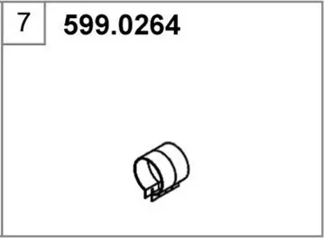 Juego de montaje, silenciador ASSO 599.0264