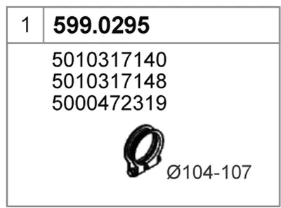 Juego de montaje, silenciador ASSO 599.0295