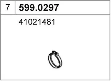 Juego de montaje, silenciador ASSO 599.0297