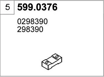 Juego de montaje, silenciador ASSO 599.0376