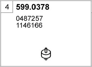 Juego de montaje, silenciador ASSO 599.0378