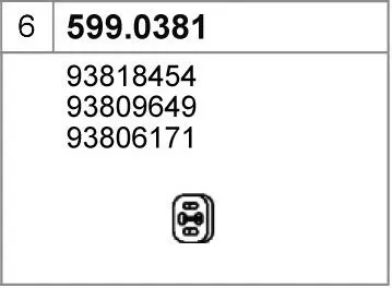 Juego de montaje, silenciador ASSO 599.0381