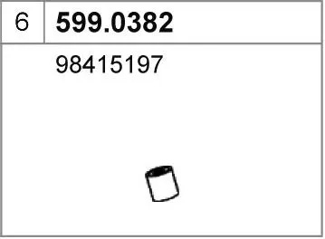 Juego de montaje, silenciador ASSO 599.0382