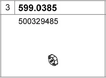 Juego de montaje, silenciador ASSO 599.0385