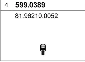 Juego de montaje, silenciador ASSO 599.0389