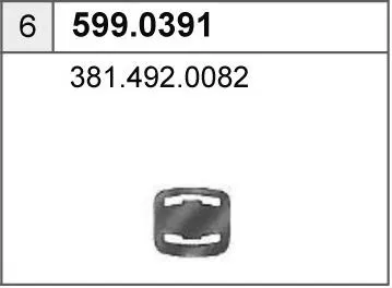 Juego de montaje, silenciador ASSO 599.0391