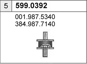 Juego de montaje, silenciador ASSO 599.0392