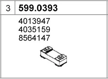 Juego de montaje, silenciador ASSO 599.0393