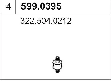 Juego de montaje, silenciador ASSO 599.0395