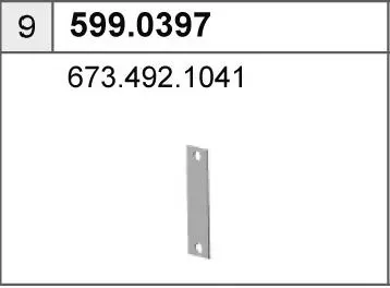 Juego de montaje, silenciador ASSO 599.0397