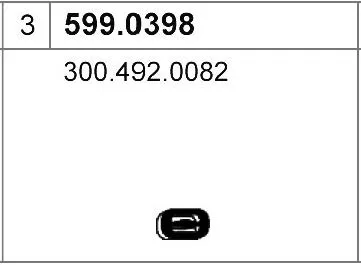 Juego de montaje, silenciador ASSO 599.0398