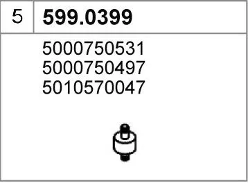 Juego de montaje, silenciador ASSO 599.0399