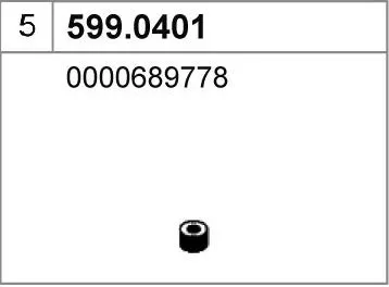 Juego de montaje, silenciador ASSO 599.0401