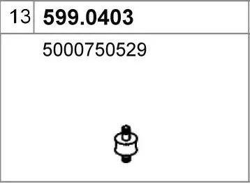 Juego de montaje, silenciador ASSO 599.0403