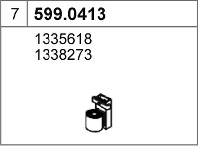 Juego de montaje, silenciador ASSO 599.0413