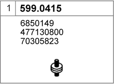 Juego de montaje, silenciador ASSO 599.0415