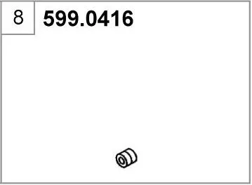 Juego de montaje, silenciador ASSO 599.0416