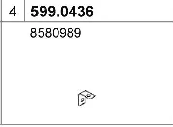 Juego de montaje, silenciador ASSO 599.0436