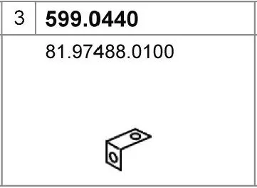 Juego de montaje, silenciador ASSO 599.0440