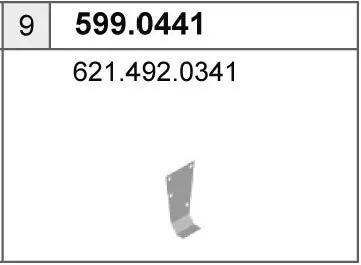 Juego de montaje, silenciador ASSO 599.0441