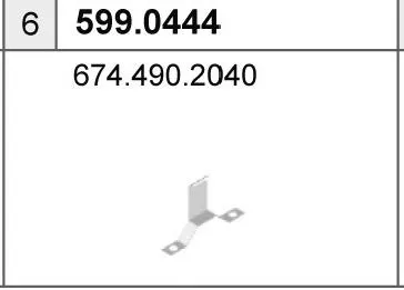 Juego de montaje, silenciador ASSO 599.0444
