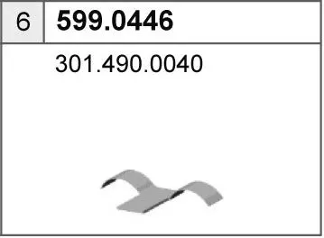 Juego de montaje, silenciador ASSO 599.0446