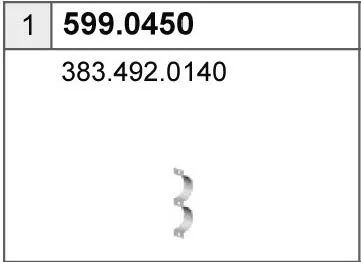Juego de montaje, silenciador ASSO 599.0450