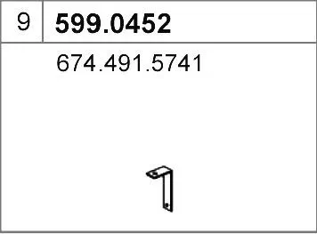 Juego de montaje, silenciador ASSO 599.0452