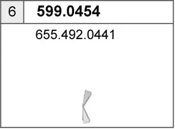 Juego de montaje, silenciador ASSO 599.0454