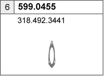 Juego de montaje, silenciador ASSO 599.0455