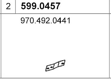 Juego de montaje, silenciador ASSO 599.0457