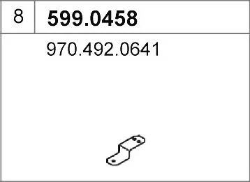 Juego de montaje, silenciador ASSO 599.0458